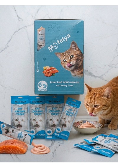 Krem Kedi Ödül Maması Somon Aromalı 12 4'lü Paket Toplam 48 Ad.