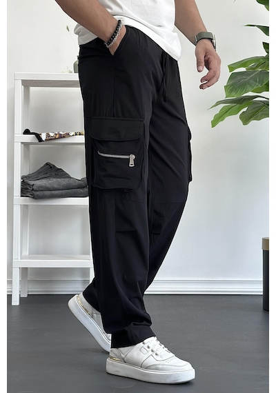 Edwoxmen Erkek İnce Baggy Kalıp Kargo Pantolon Siyah Edw164-siyah Siyah Edwoxmen Erkek İnce Baggy Kalıp Kargo Pantolon Siyah Edw164-siyah Siyah