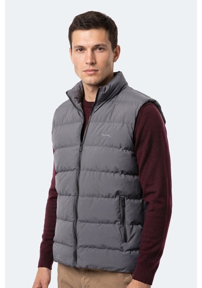 Slazenger Zane I Erkek Şişme Koyu Gri Yelek