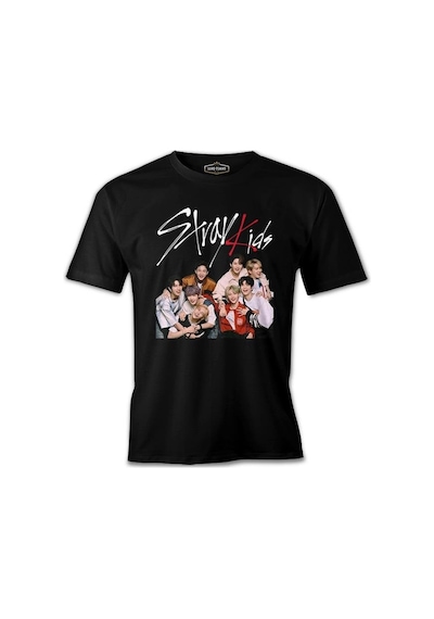 Stray Kids - Band Siyah Erkek Tshirt 001