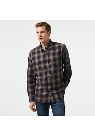 Nautica Erkek Kahverengi Classic Fit Gömlek Çizgili W47410t Kahverengi