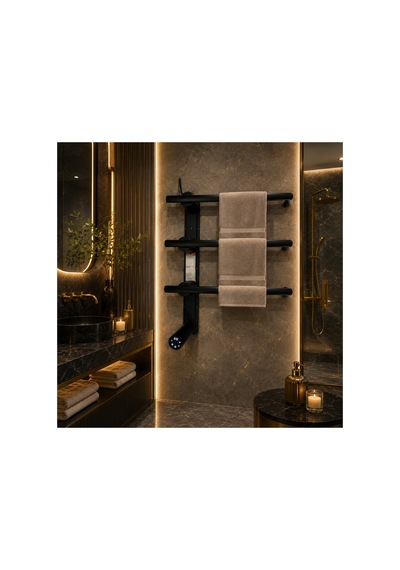 Elektrikli Havlupan 50x48xh100 Cm 60 Watt 65 C Siyah