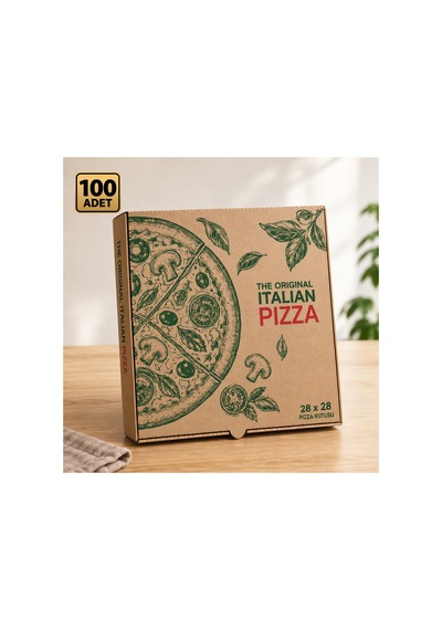 Pizza Kutusu 28 X 28 Cm 100 Adet Karton Pizza Paketleme Kutusu - 917527494