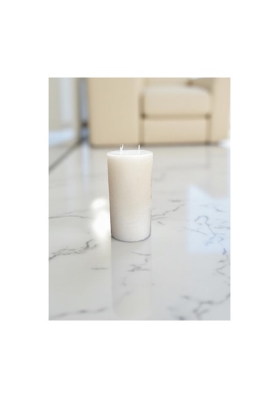 Dev Sütun Silindir Blok İskandinav Mum 30x15 Cm 4 Fitilli