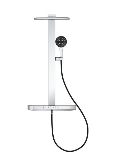 Grohe Rainshower Aqua Pure Duvara Monte Termostatik Bataryalı Duş Sistemi Siyah/krom - 100961kı00 Siyah