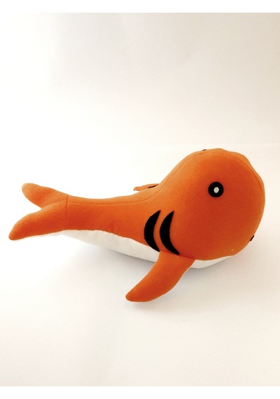 Joytoytr Peluş Balina Balığı Oyuncak 35 Cm Oyun Arkadaşı Yerli Üretim Turuncu