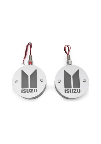 ISUZU AYNA ALTI KÜPE KIRMIZI-BEYAZ TAKIM(SAĞ-SOL) LOGOLU ARMA