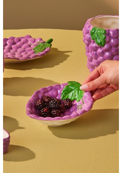Karaca Grape Üzüm Desenli Kase 17 Cm Mor