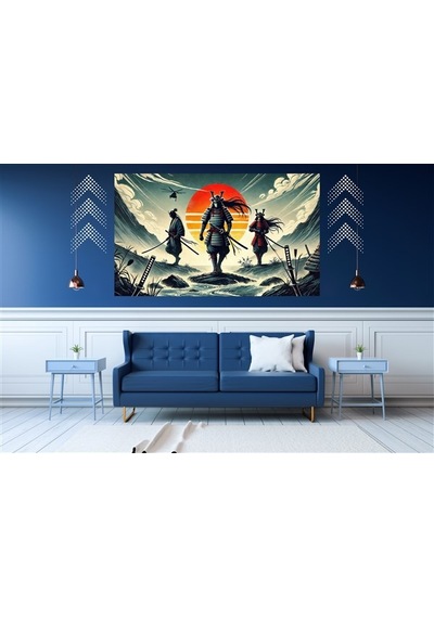 Ti-play Ay Ve Fırtına 60x90cm Modern Samuray Pvc Çerçevesiz Tablo