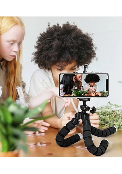 18 Cm Süngerli Ahtapot Tripod Telefon Tutucu Aparat