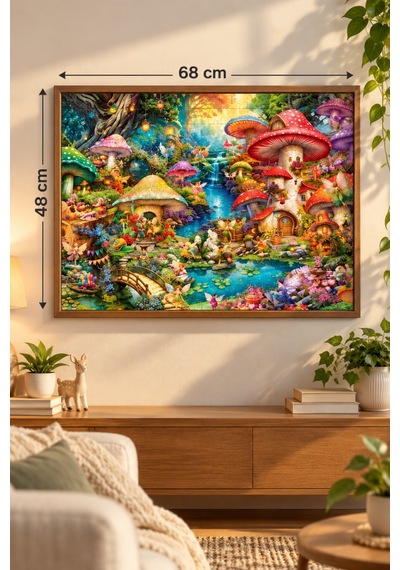1000 Parça Masal Diyarı Puzzle 48 X 68 Cm Yüksek Baskı Kaliteli Eğlenceli Puzzle