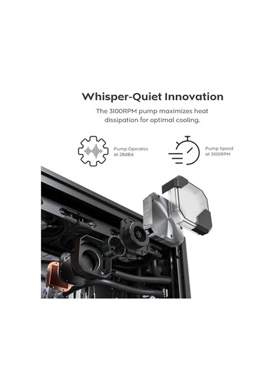 Hyperflow Silent 360 Beyaz Ultra Sessiz Aıo Sıvı Cpu Soğutucu, 3100 Rpm Pompa, Üçlü Sessiz Fanlar, Üstün Isı Dağılımlı Yüksek Verimli Radyatör, Intel Ve Amd Uyumlu Hyperflow Silent 360 Beyaz Ultra Sessiz Aıo Sıvı Cpu Soğutucu, 3100 Rpm Pompa, Üçlü Sessiz Fanlar, Üstün Isı Dağılımlı Yüksek Verimli Radyatör, Intel Ve Amd Uyumlu