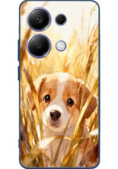 Poco X7 Pro Uyumlu Golden Köpek Baskılı Silikon Kılıf Renkli
