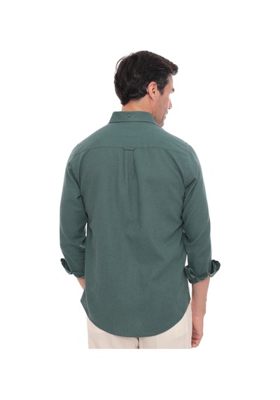 Slim Fit Uzun Kol Yaka Düğmeli Nefes Alan Keten Hediye Kutulu Erkek Gömlek Fs-004548 - Koyu Yeşil-3225 Slim Fit Uzun Kol Yaka Düğmeli Nefes Alan Keten Hediye Kutulu Erkek Gömlek Fs-004548 - Koyu Yeşil-3225