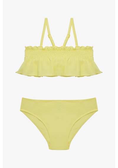 Penti Sarı Kız Çocuk Lilly Lemon Fırfırlı Bandeau Bikini Takımı