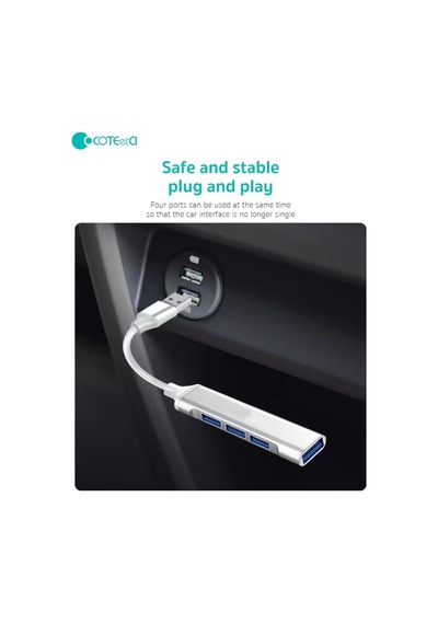 83003 4 Portlu Mini Usb Hub Çoklayıcı Çoğaltıcı - 1 Adet Usb 3.0 + 3 Adet Usb 2.0 Çok Fonksiyonlu Adaptör Laptop, Pc Ve Smart Tv Uyumlu 1x Usb 3.0 + 3x Usb 2.0 Dönüştürücü