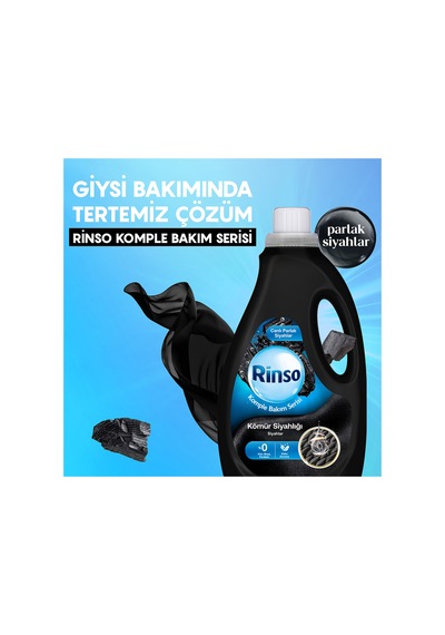 Sıvı Çamaşır Deterjanı Komple Bakım Serisi Kömür Siyahlığı Siyahlar 2.5 L X2 Diğer