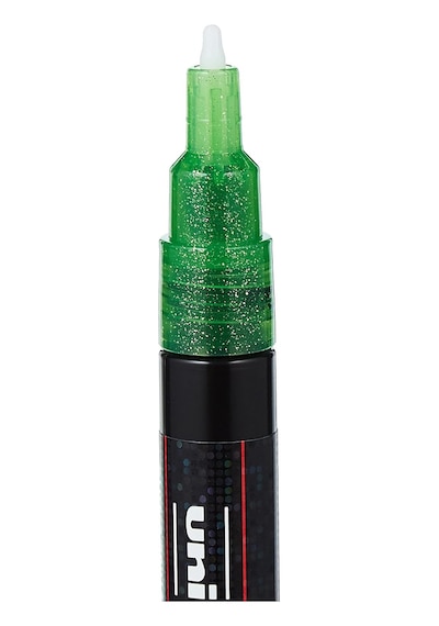 Uni 0.9-1.3 Mm Su Bazlı Poster Markörü Simli 8 Li Set