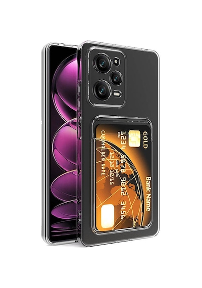 Redmi Note 12 Pro 5g Kılıf Kartlıklı Şeffaf Setra Clear Silikon Kapak - Renk Renksiz Renksiz