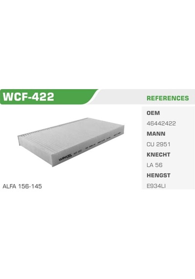 WINKEL WCF-422 Polen Filtresi Marea Brava Bravo 96- / 156
