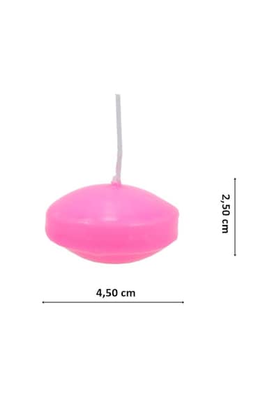 Suda Batmadan Yüzen Mum, 5 Adet - Pembe
