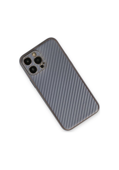 Newface - 894 - İphone 13 Pro Kılıf Coco Karbon Silikon - Edntrend - - Gri