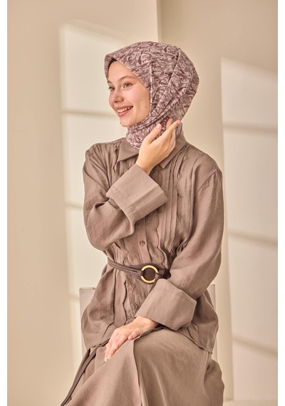 Silk Home Soft Eşarp 73091-18 Kahve, Vizon, Ekru