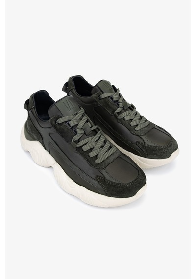 Valmenti Erkek Hakiki Deri Haki Sneakers & Spor Ayakkabı 381 23348 Erk Ayk Y26 Hakı