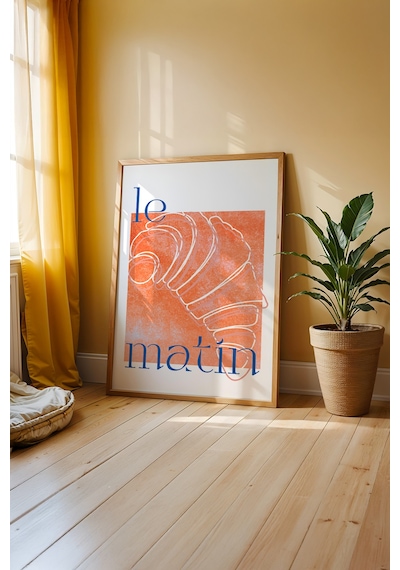 Doğal Ahşap Çerçeveli Modern Mutfak Posteri 99