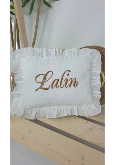 Gros Shop Müslin Yeni Doğan 4katlı Organik %100pamuk Kişiye Özgü Nakışlı Hastane Çıkış Seti-papatya Model1 Beyaz-2