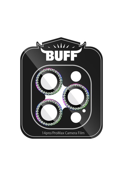 Buff Apple Uyumlu iPhone 14 Pro / 14 Pro Max Diamond Lens Koruyucu Gökkuşağı