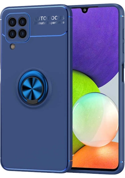 Samsung Galaxy Uyumlu A22 4G Kılıf Yüzüklü Magnetli Ravel Case Kapak