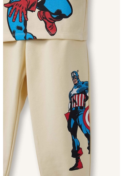 Defacto Marvel Comics 2li Takım Sweatshirt Eşofman Altı Erkek Bebek G6691a526smbg807 Bej-bg807