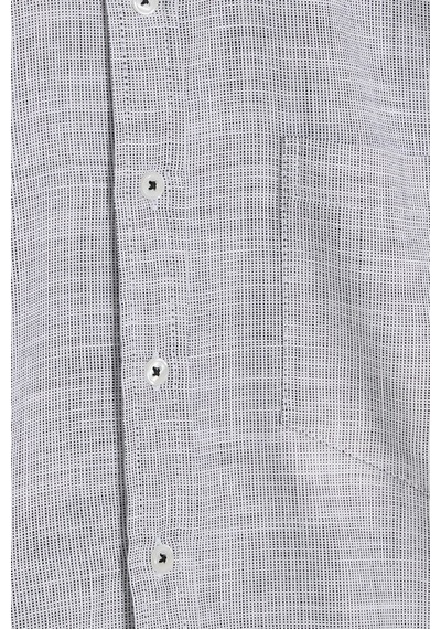 Tudors Erkek Regular Fit Klasik Kesim Oversize %100 Pamuk Keten Doku Gri Gömlek-42669