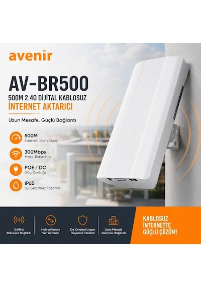 Avenir Av-br500 2.4g Dijital Kablosuz İnternet Aktarıcı - 2adet Takım Set