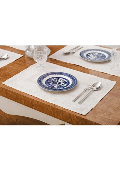 Roma Jakar Polyester Kumaş Bej Amerikan Servis 33x46 Cm Bej 4 Ad. 1384 Bej