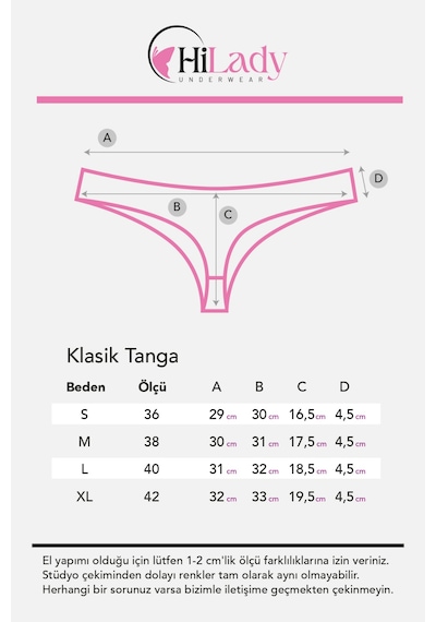 Hilady Kadın Tanga,düşük Bel Tanga String, 5'li Paket, Pamuklu Yumuşak Kumaş Pamuklu Tanga Siyah