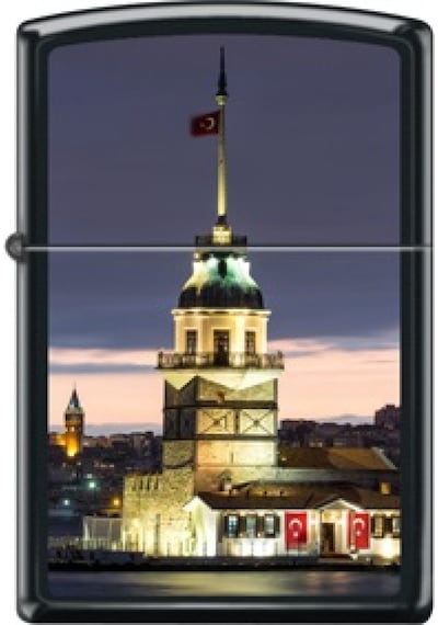 Zippo Çakmak 218 Maiden'S Tower Black Matte Kız Kulesi Tasarımlı