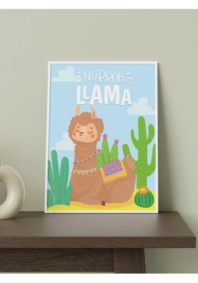 No Problama Lama Tasarımlı 24*33 cm 350 gr. Kuşe Kağıt Poster