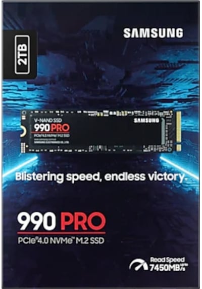 Samsung 990 Pro MZ-V9P2T0BW 2 TB 7450/6900 MB/S PCIe 4.0 M.2 NVMe SSD
