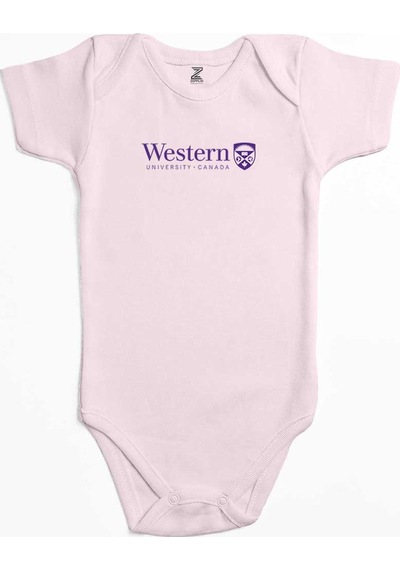 Zepplin Giyim Western University Purple Logo Siyah Bebek Body Zıbın