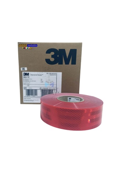 3m 983 Kırmızı Petekli Reflektif Şerit Bant 55 Mm X 50 Mt