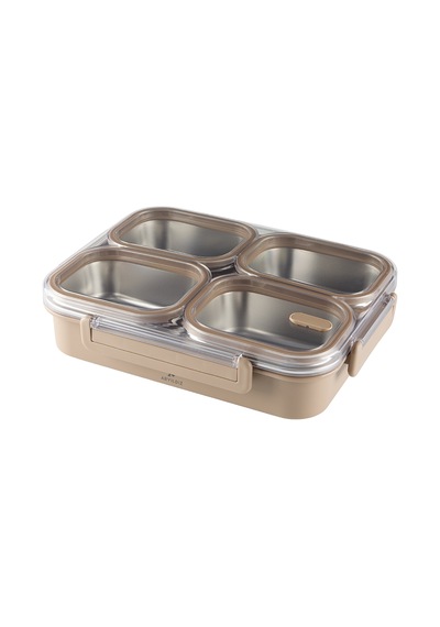 Aryıldız Bento Lunch Box 4 Bölmeli Haki Çok Renkli