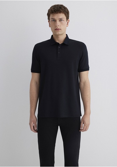 Mavi - Siyah Polo Tişört 0613006-900 Siyah