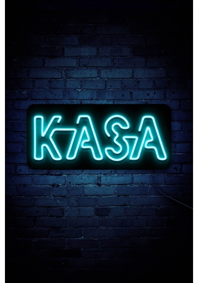 Kasa Yazısı Neon Led Dükkan - İşyeri - Cafe - Lokanta Kasa Banko Yazısı Mavi Mavi