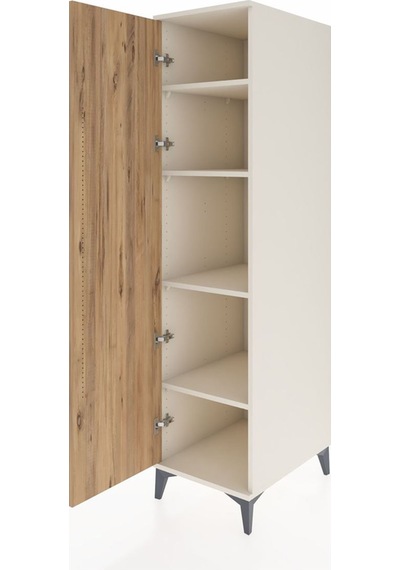 Kronos Dolap 4 Raflı Tek Kapaklı 44x59x182 Aytaşı-çam Aytaşı