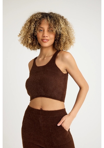 Allys Pantolon-crop-hırka Takım Kahve