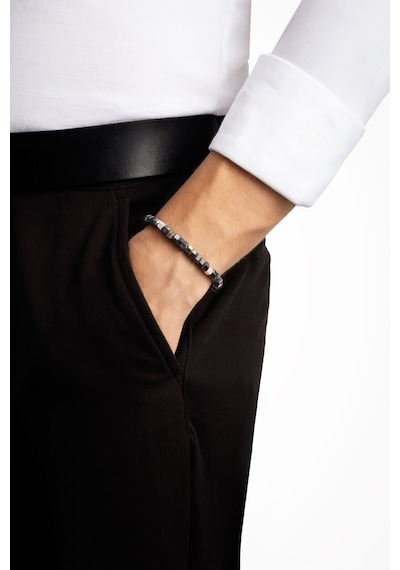 So Chic Jasper Taşlı 22 Cm Çelik Erkek Bileklik Çelik