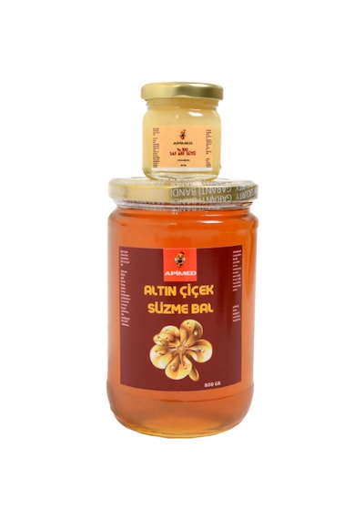Apimed Altın Çiçek Süzme Bal 850 G + Arı Sütü 40 G