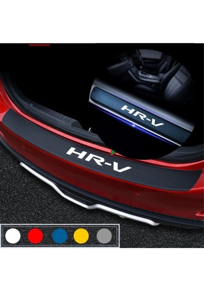 Honda Hrv İçin Uyumlu Aksesuar Oto Bagaj Ve Kapı Eşiği Sticker Seti Karbon Kırmızı